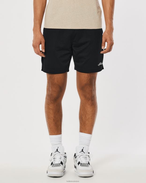 Bottoms Hollister Men Mesh Logo Shorts 7\\ 488201315 Black